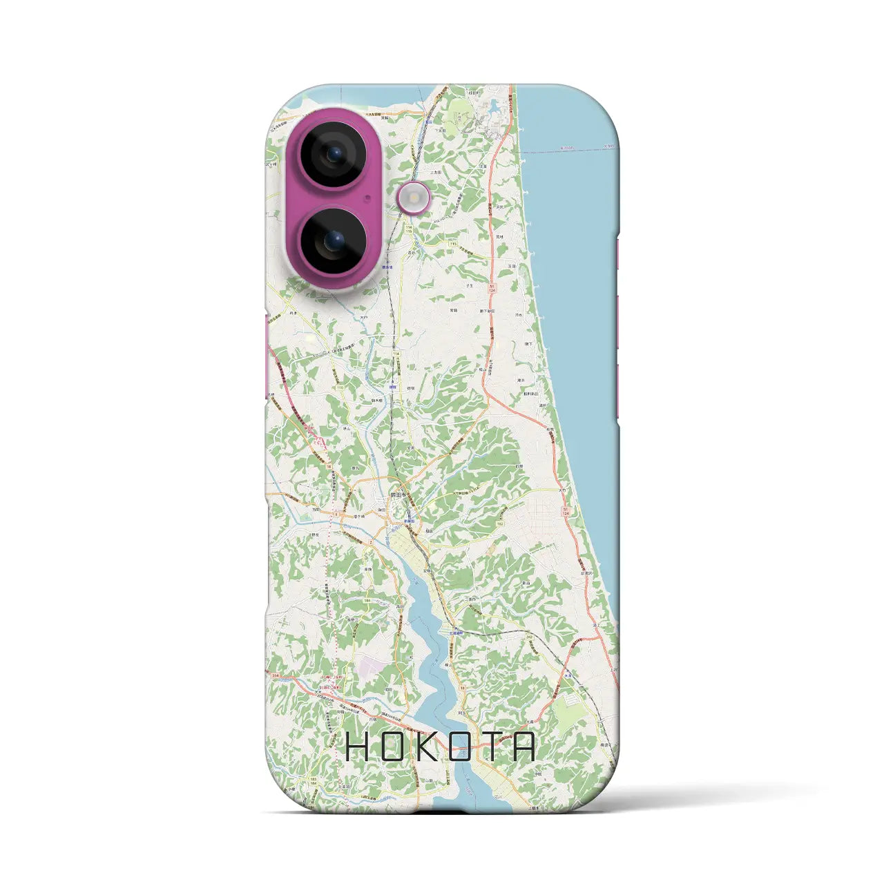 【鉾田(茨城県)】地図柄iPhoneケース(バックカバータイプ)