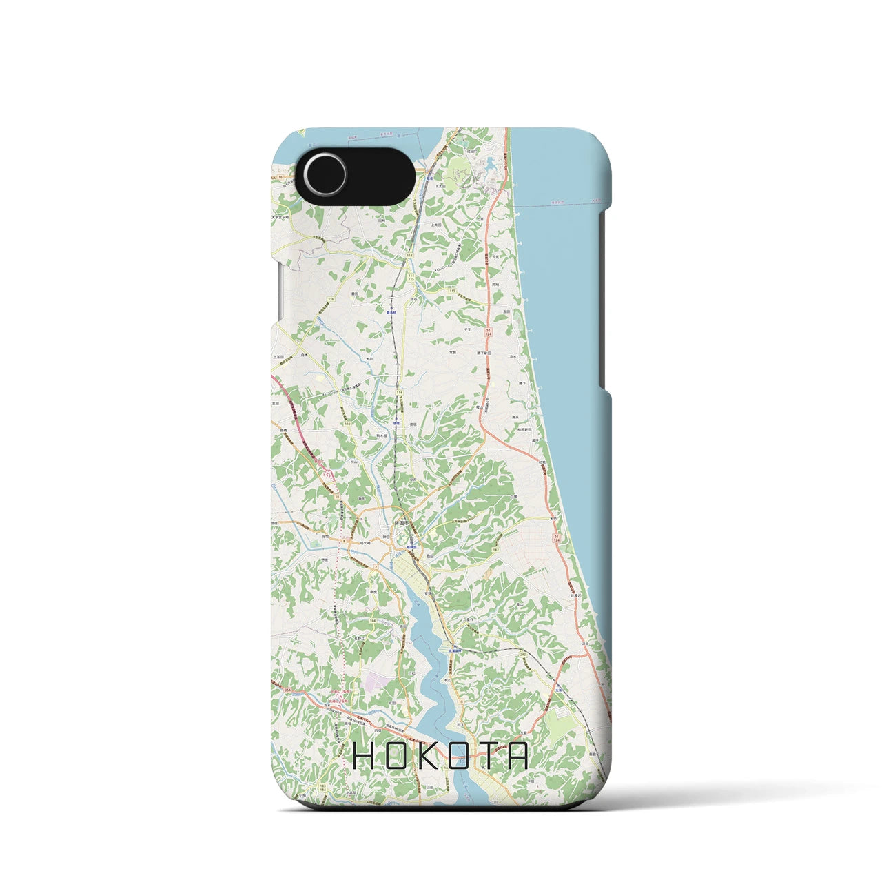 【鉾田(茨城県)】地図柄iPhoneケース(バックカバータイプ)