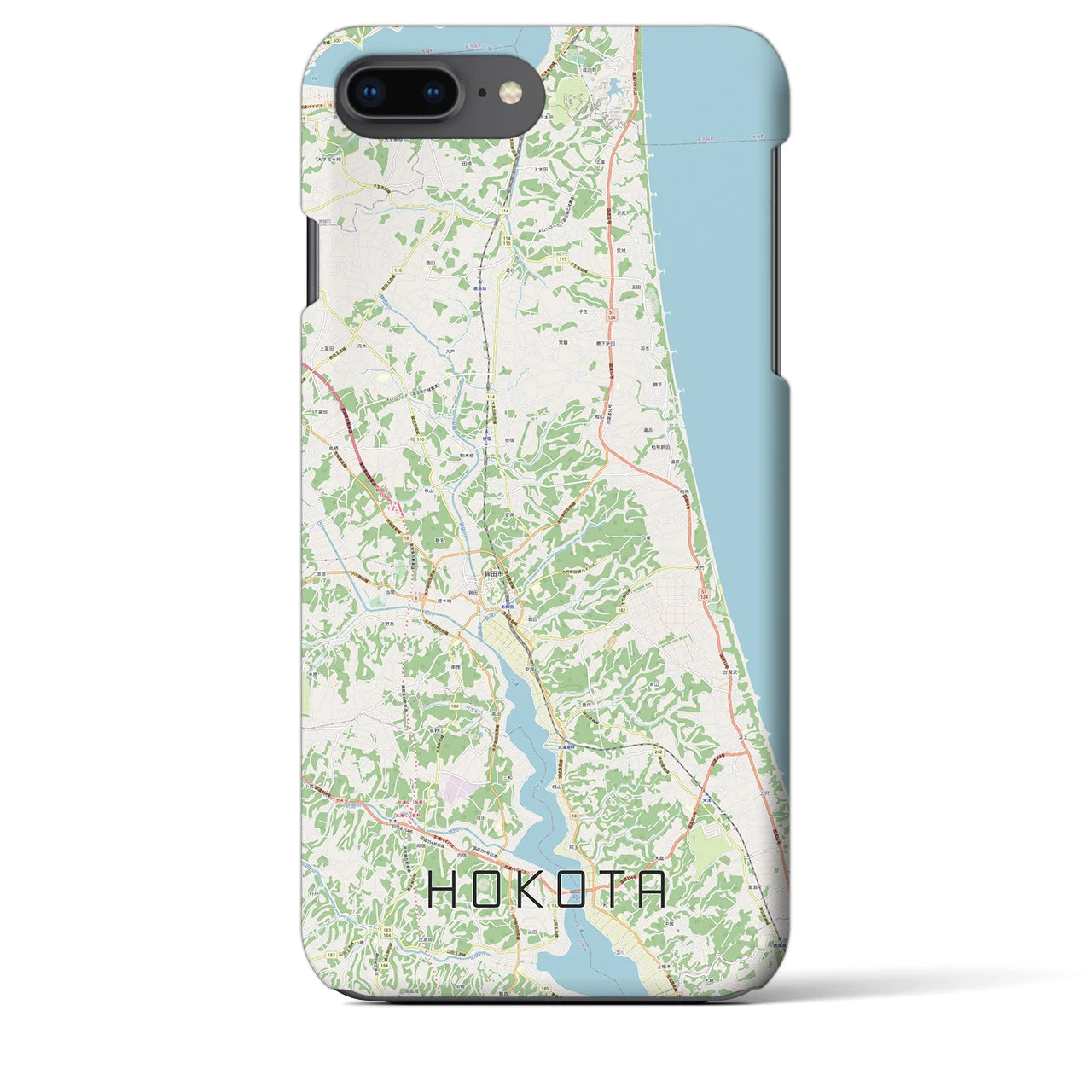 【鉾田(茨城県)】地図柄iPhoneケース(バックカバータイプ)