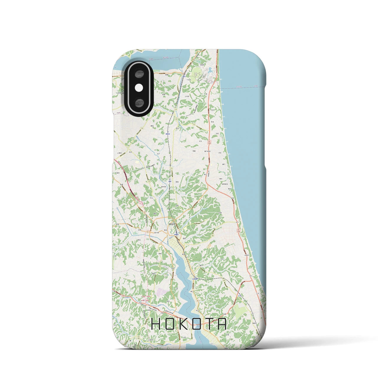 【鉾田(茨城県)】地図柄iPhoneケース(バックカバータイプ)
