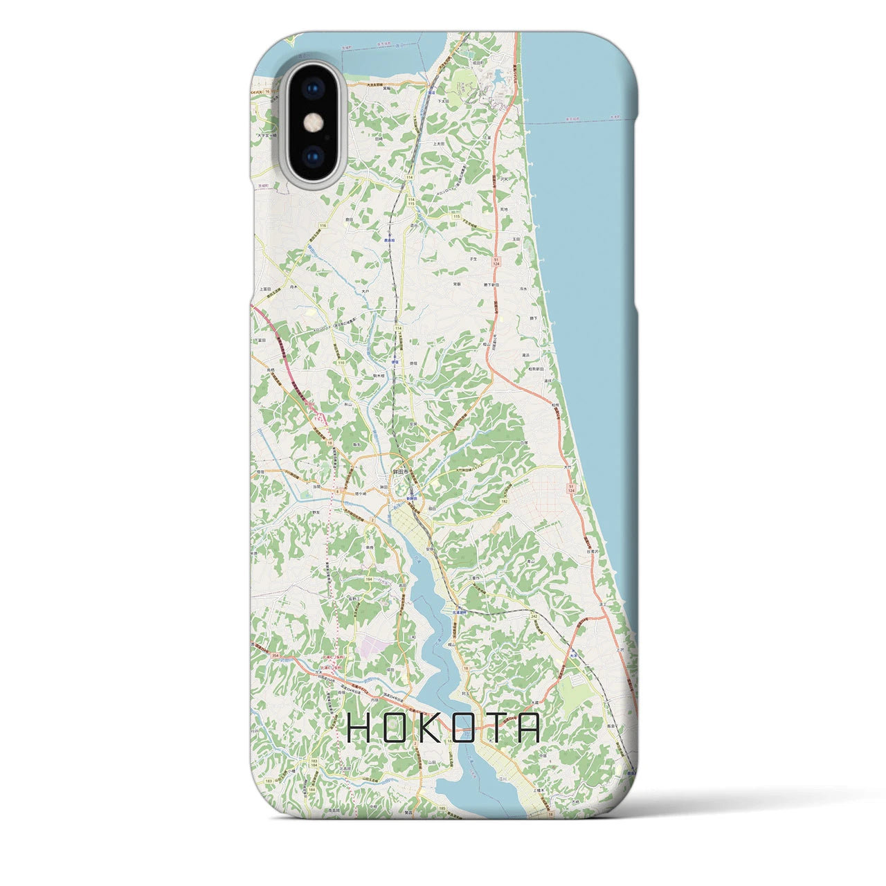 【鉾田(茨城県)】地図柄iPhoneケース(バックカバータイプ)