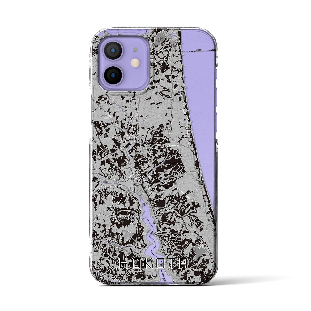 【鉾田(茨城県)】地図柄iPhoneケース(クリアタイプ)