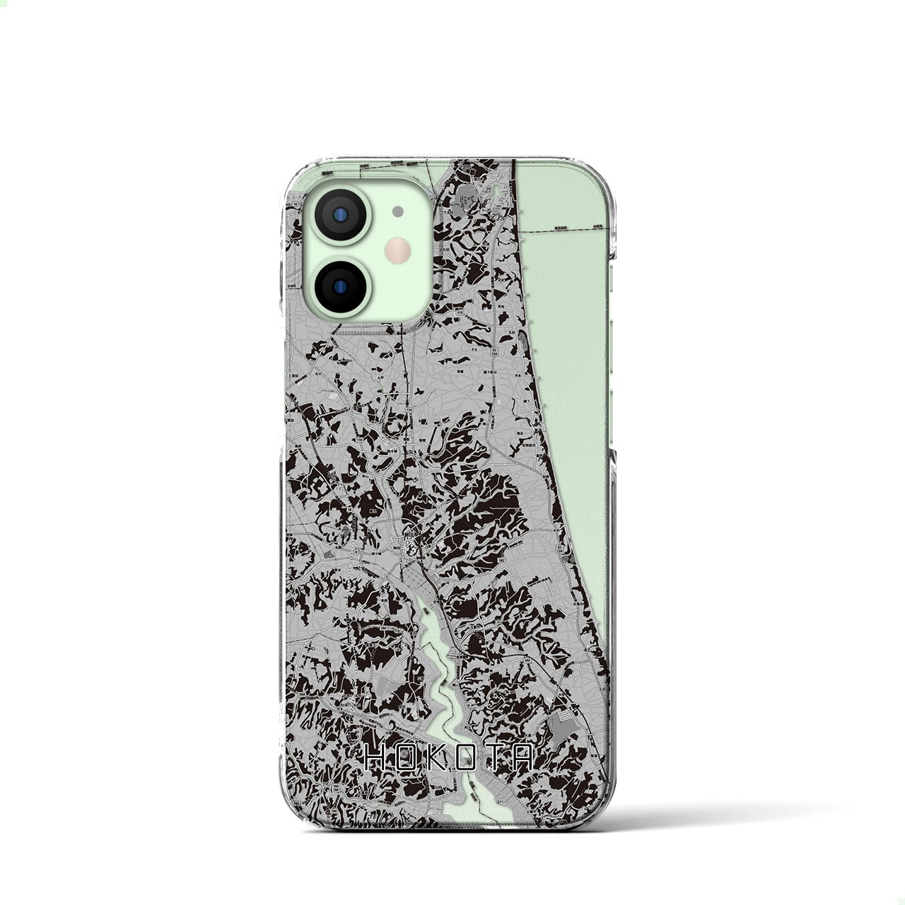 【鉾田(茨城県)】地図柄iPhoneケース(クリアタイプ)