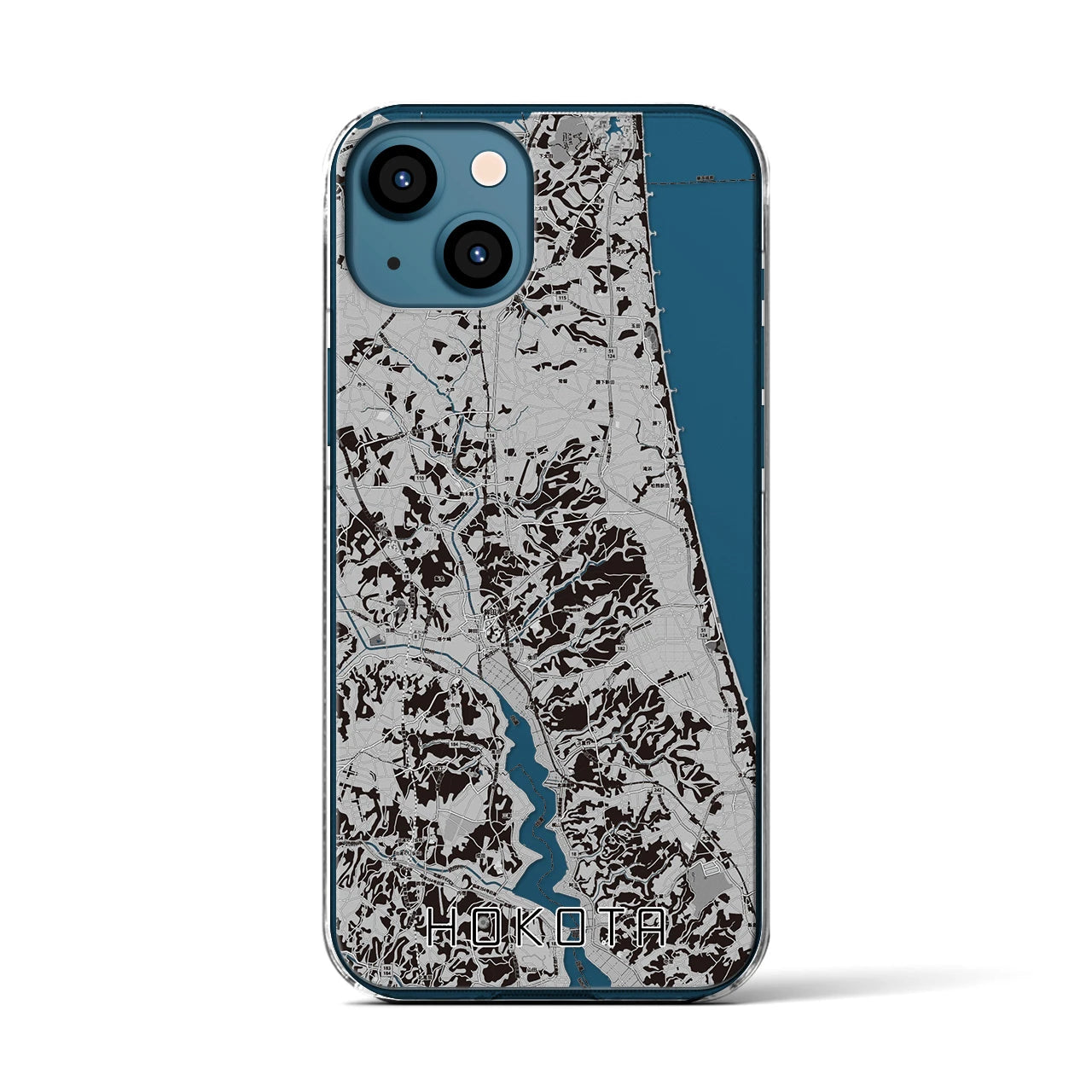 【鉾田(茨城県)】地図柄iPhoneケース(クリアタイプ)