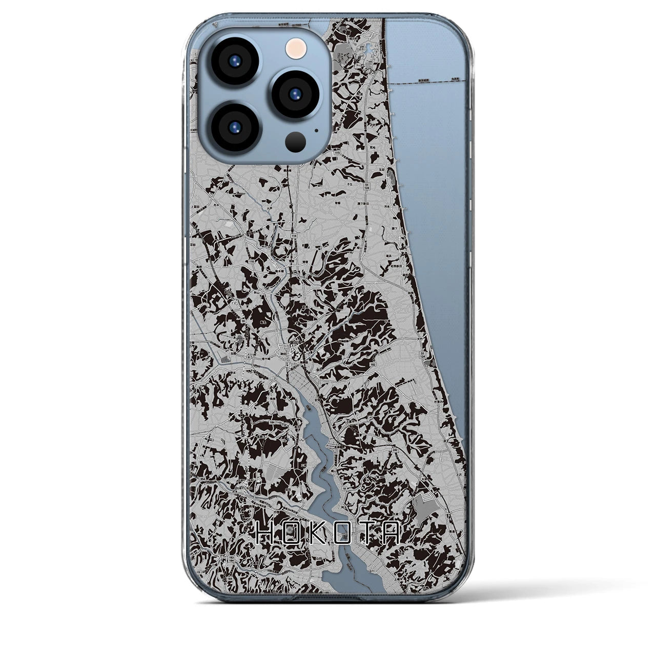 【鉾田(茨城県)】地図柄iPhoneケース(クリアタイプ)