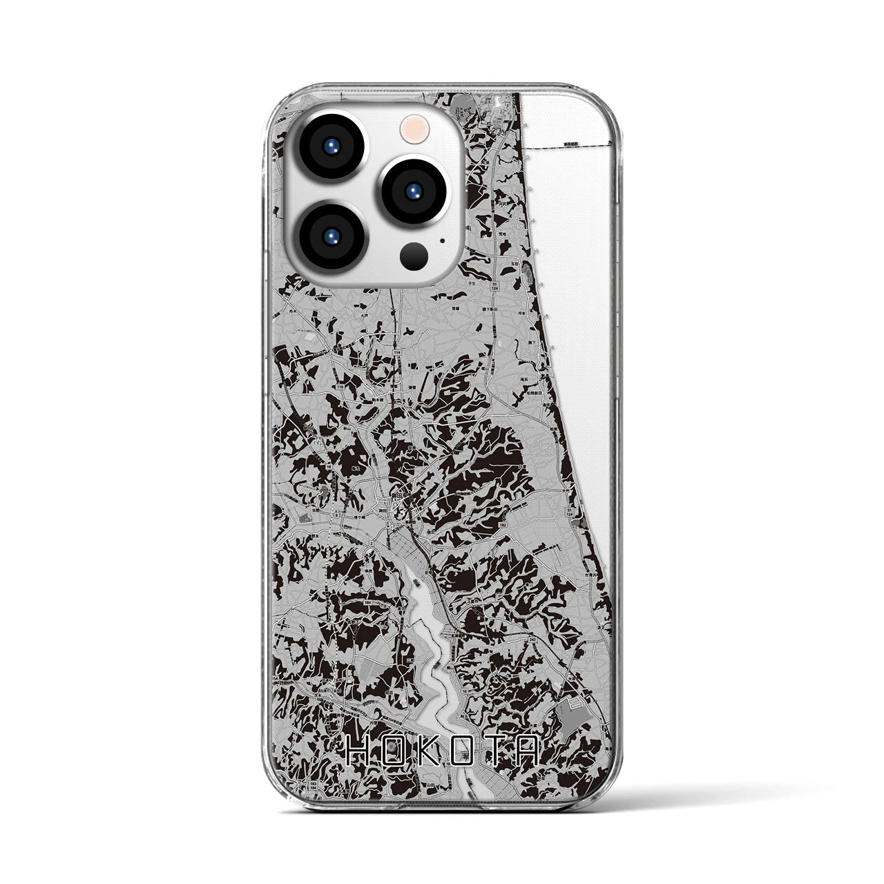 【鉾田(茨城県)】地図柄iPhoneケース(クリアタイプ)