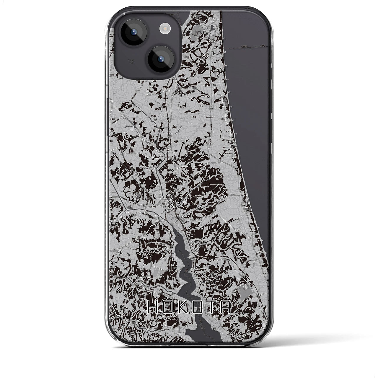 【鉾田(茨城県)】地図柄iPhoneケース(クリアタイプ)