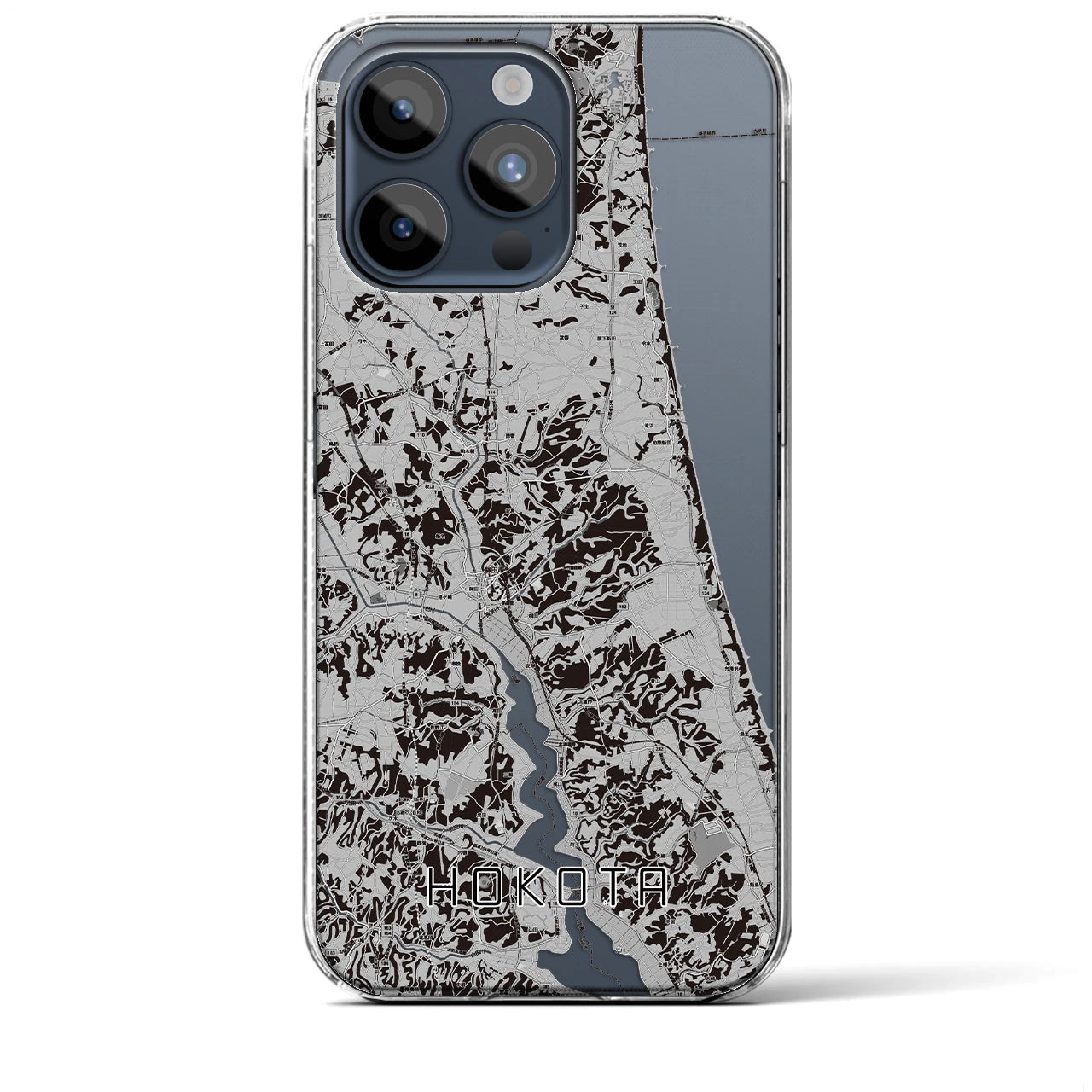 【鉾田(茨城県)】地図柄iPhoneケース(クリアタイプ)