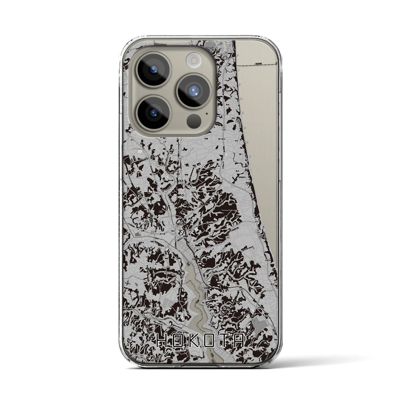 【鉾田(茨城県)】地図柄iPhoneケース(クリアタイプ)