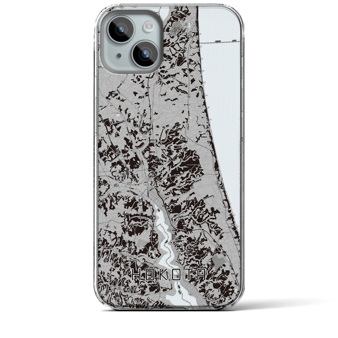 【鉾田(茨城県)】地図柄iPhoneケース(クリアタイプ)