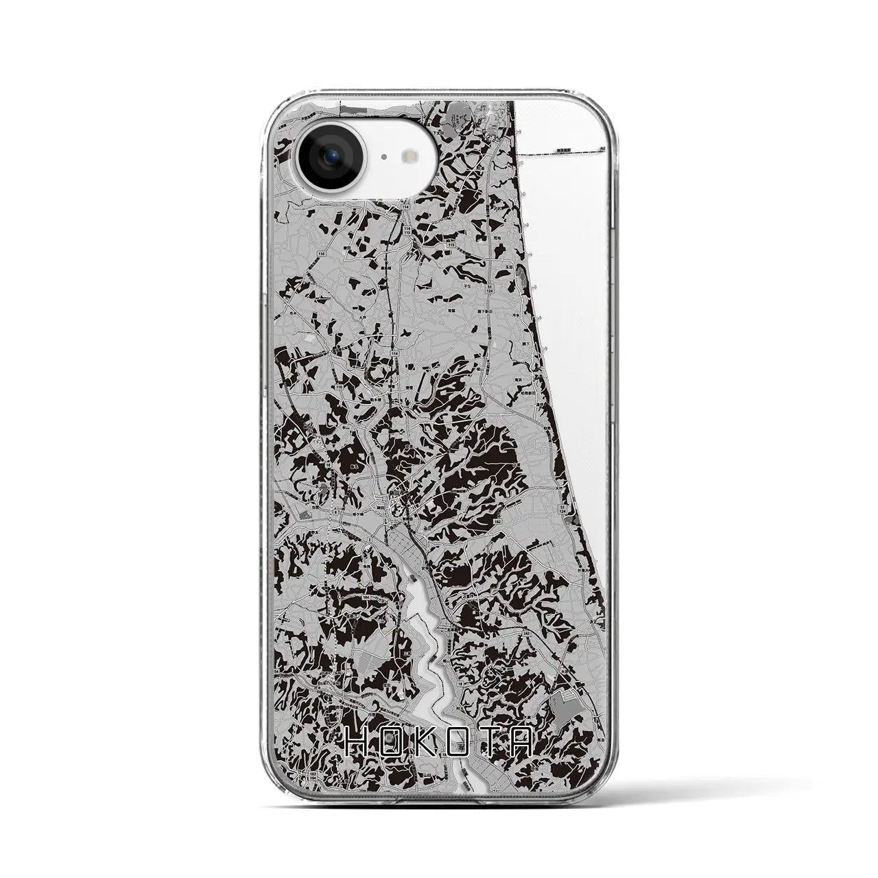 【鉾田(茨城県)】地図柄iPhoneケース(クリアタイプ)