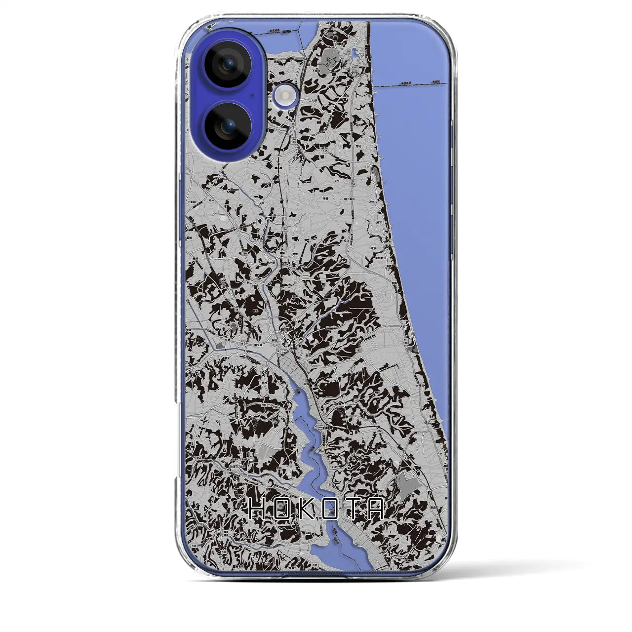 【鉾田(茨城県)】地図柄iPhoneケース(クリアタイプ)