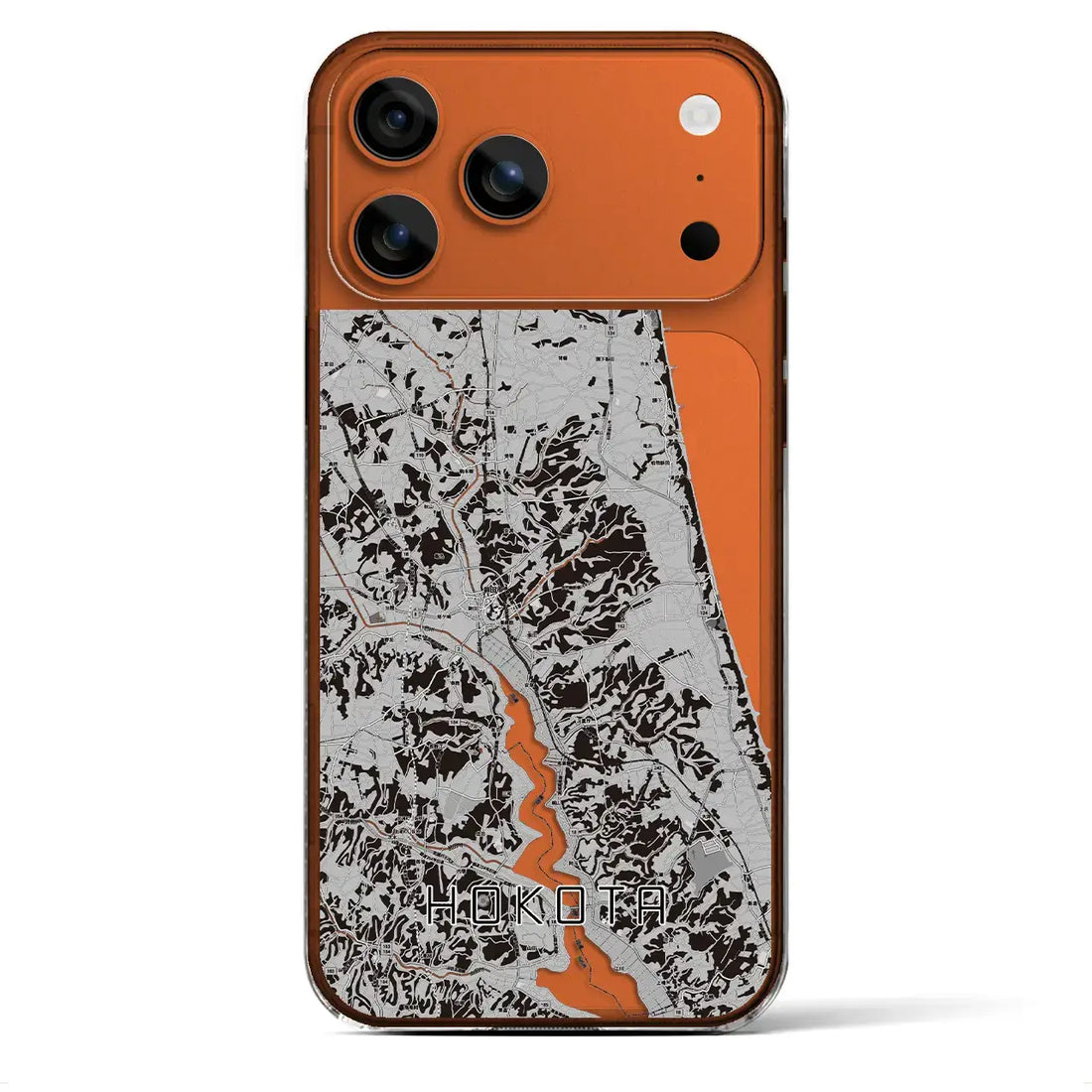 【鉾田(茨城県)】地図柄iPhoneケース(クリアタイプ)