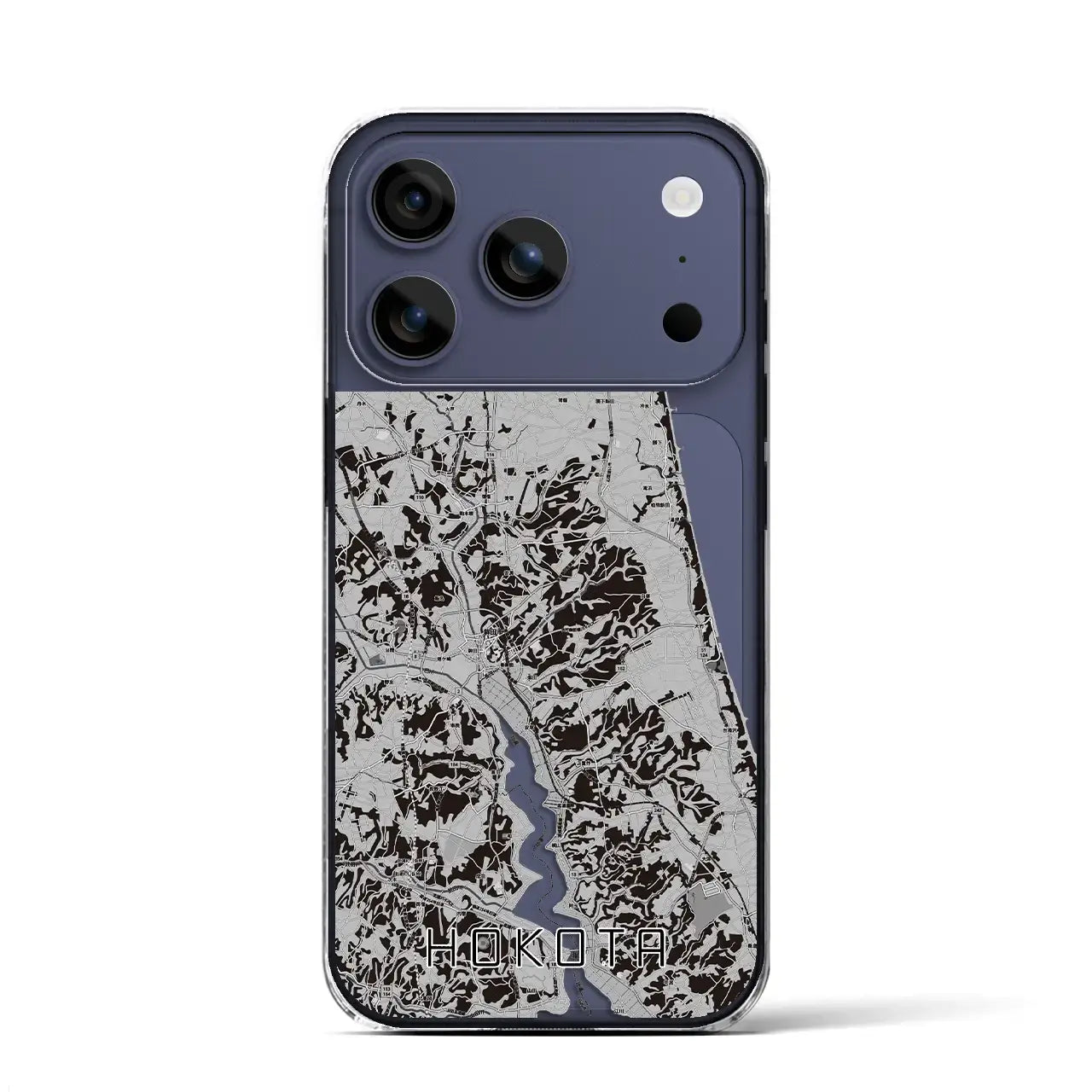 【鉾田(茨城県)】地図柄iPhoneケース(クリアタイプ)