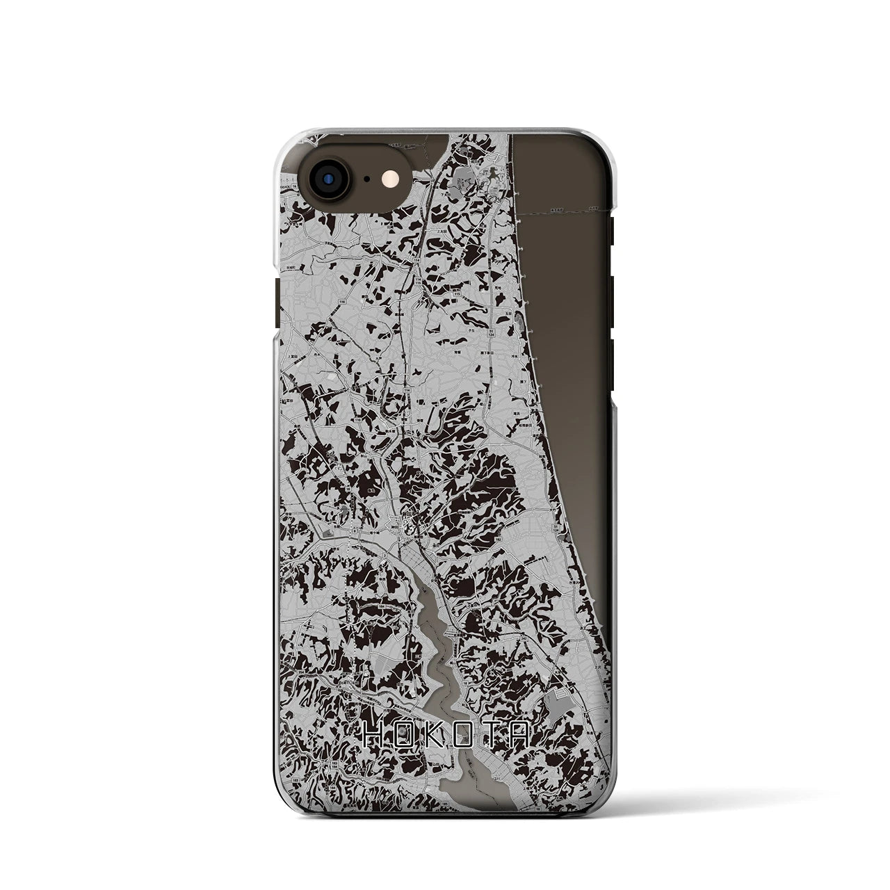 【鉾田(茨城県)】地図柄iPhoneケース(クリアタイプ)