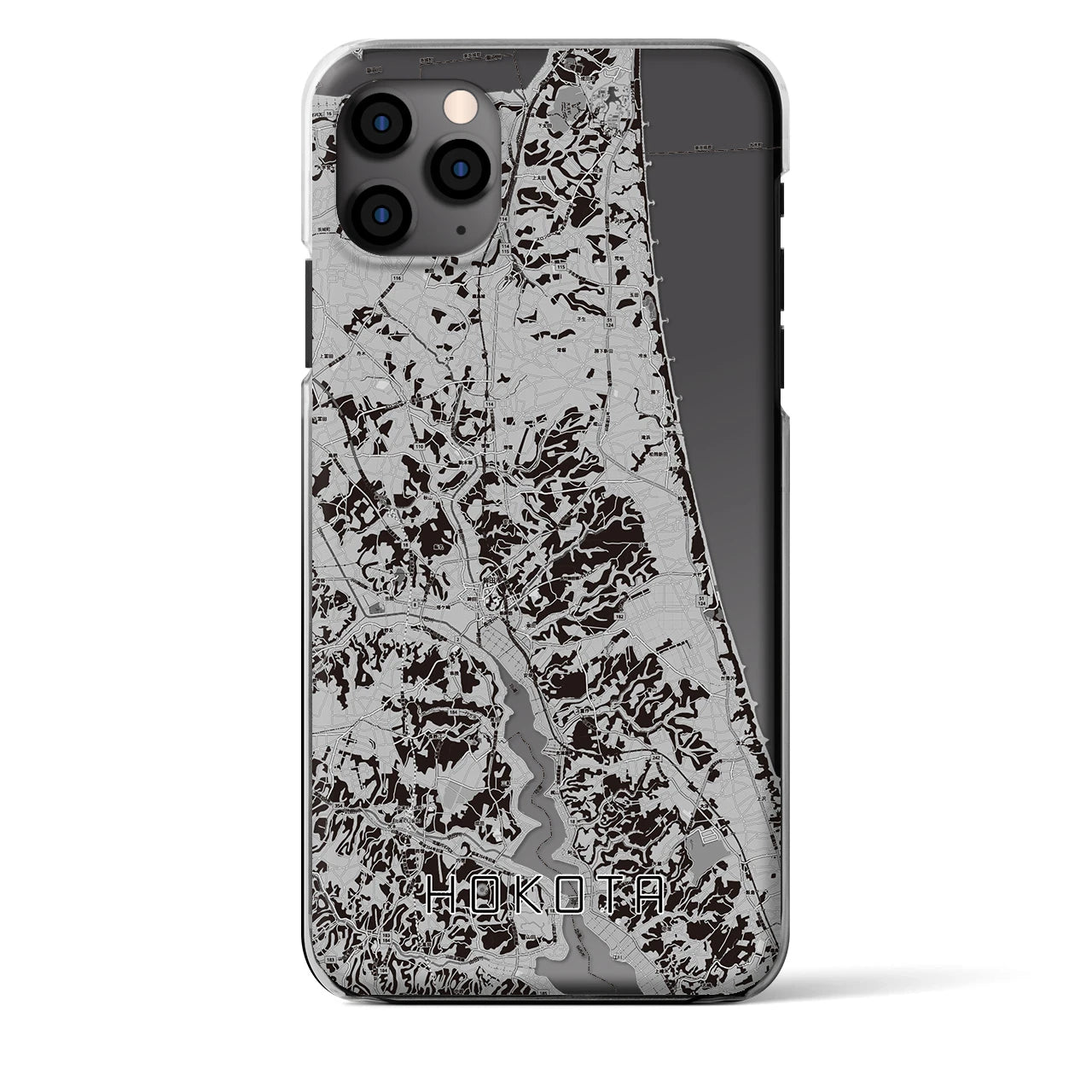 【鉾田(茨城県)】地図柄iPhoneケース(クリアタイプ)