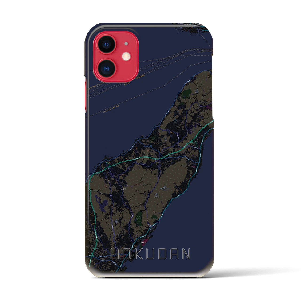 【北淡(兵庫県)】地図柄iPhoneケース(バックカバータイプ)