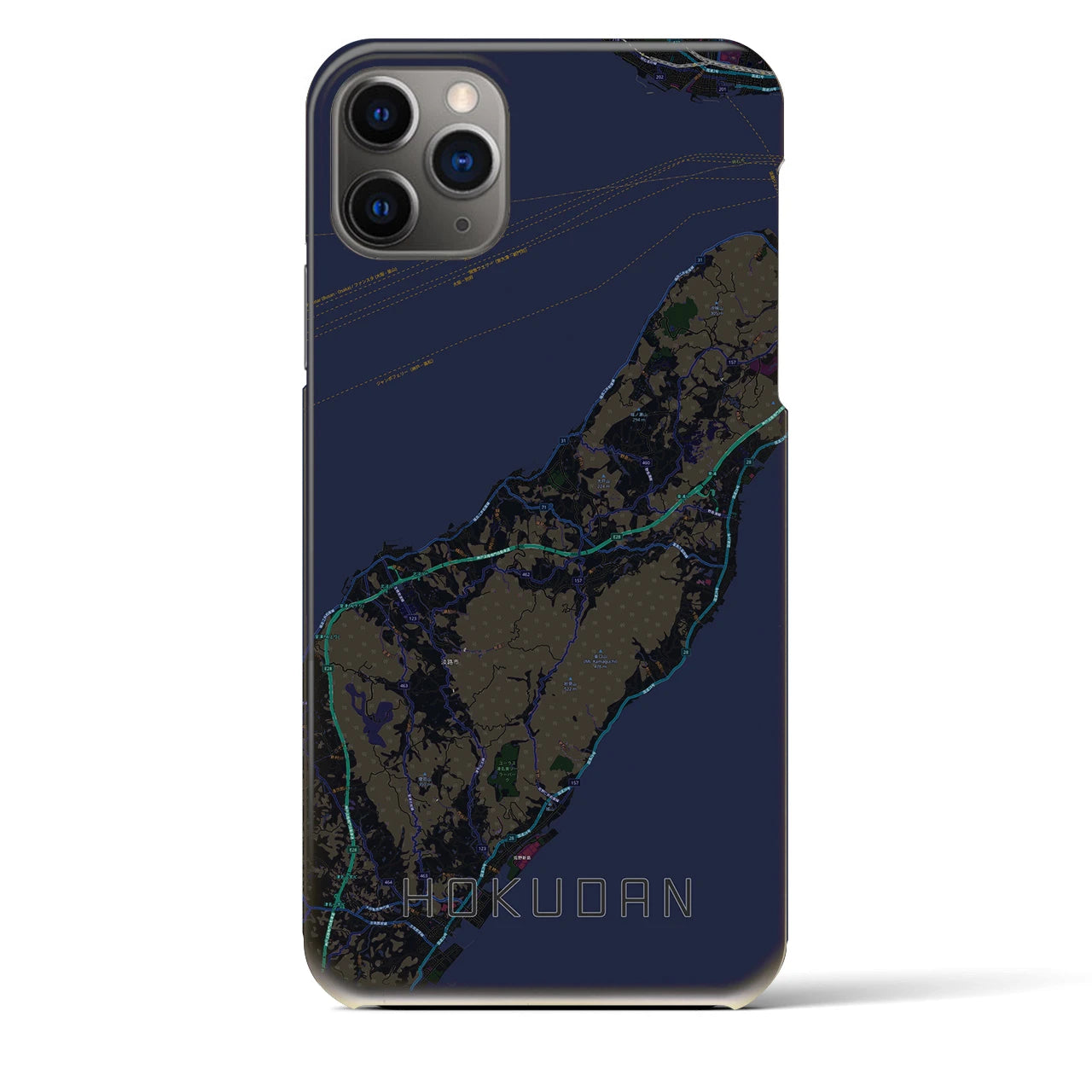 【北淡(兵庫県)】地図柄iPhoneケース(バックカバータイプ)