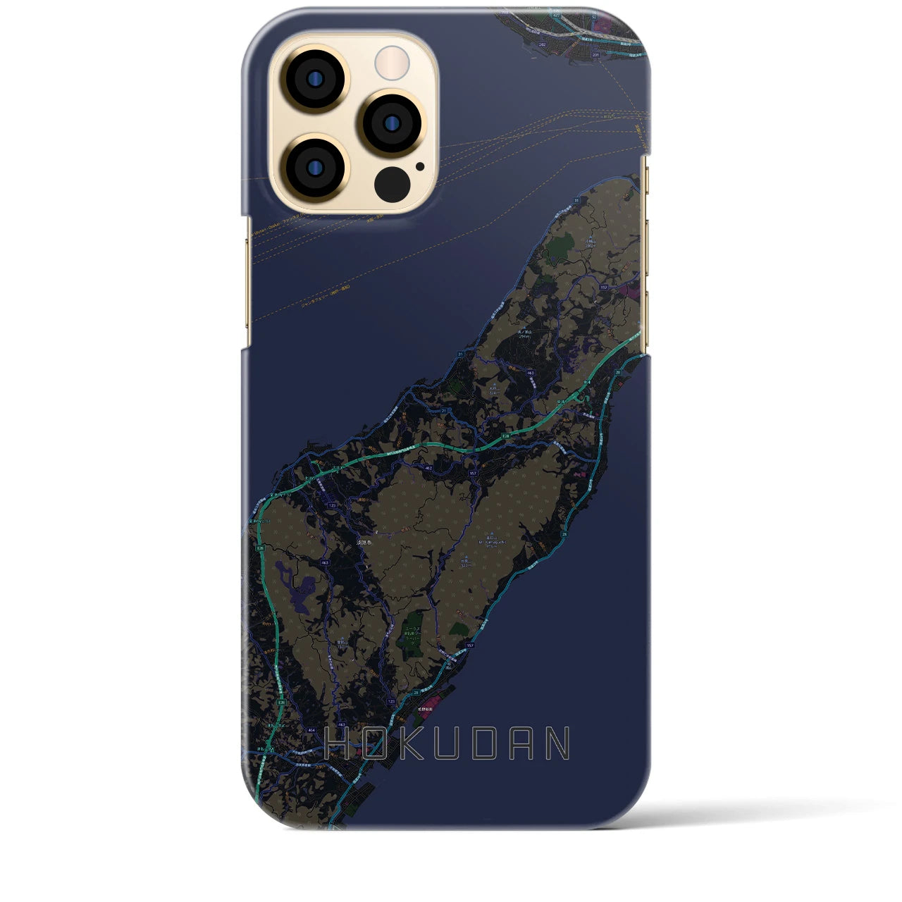 【北淡(兵庫県)】地図柄iPhoneケース(バックカバータイプ)