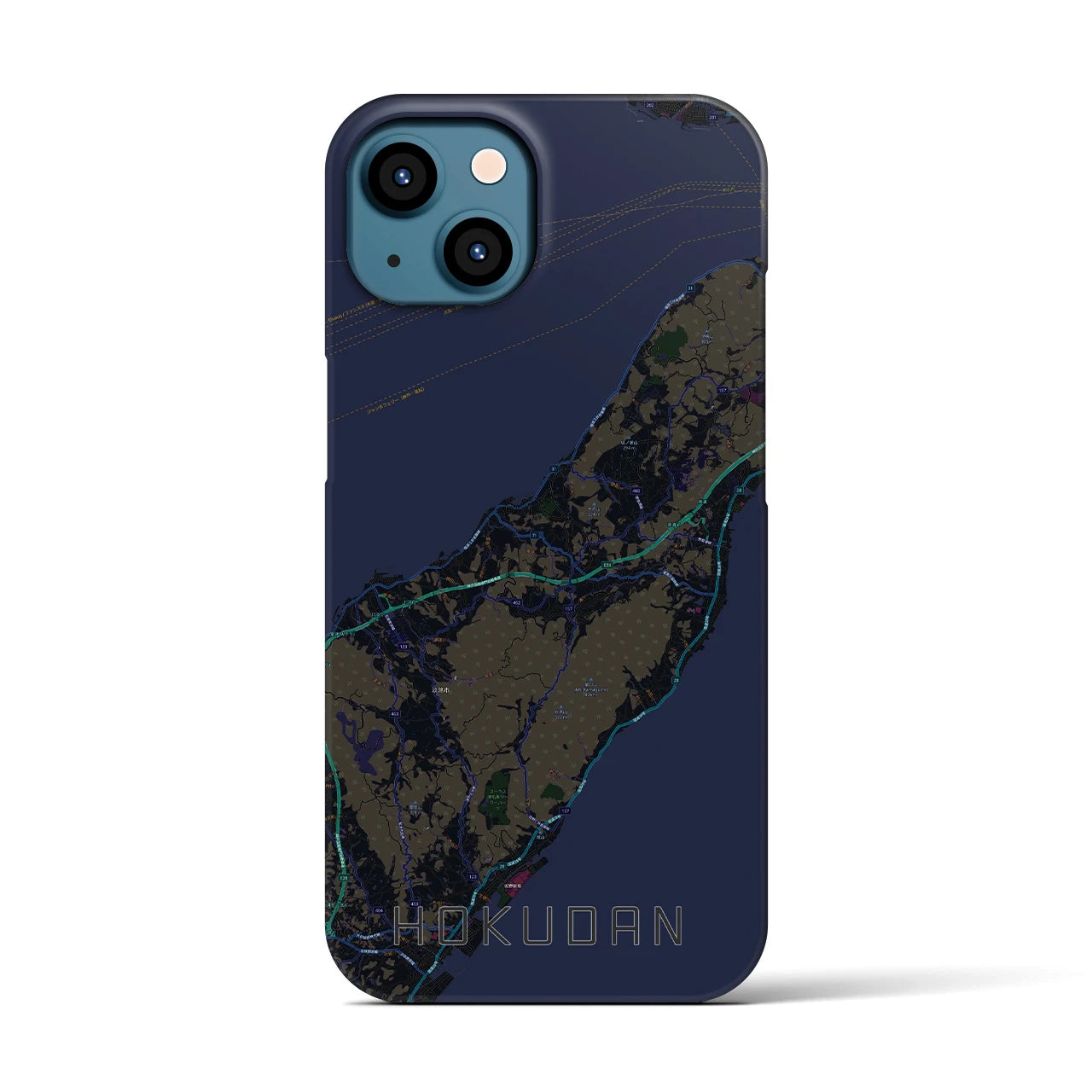 【北淡(兵庫県)】地図柄iPhoneケース(バックカバータイプ)