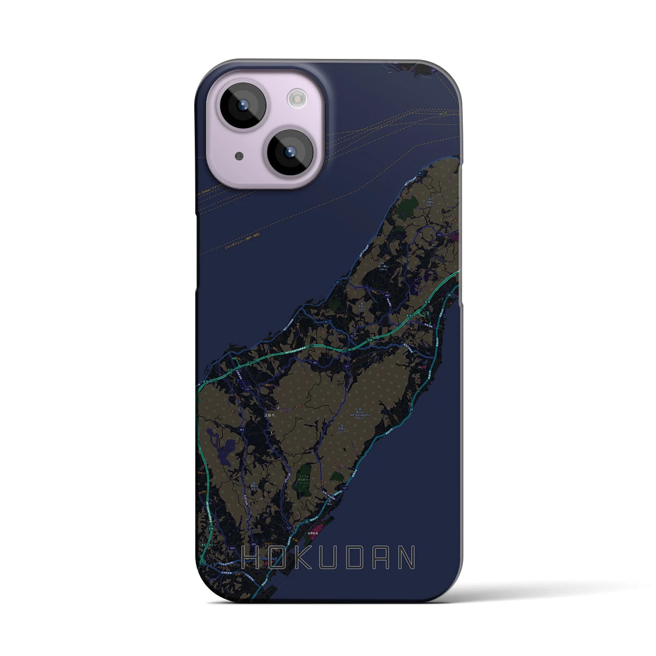 【北淡(兵庫県)】地図柄iPhoneケース(バックカバータイプ)