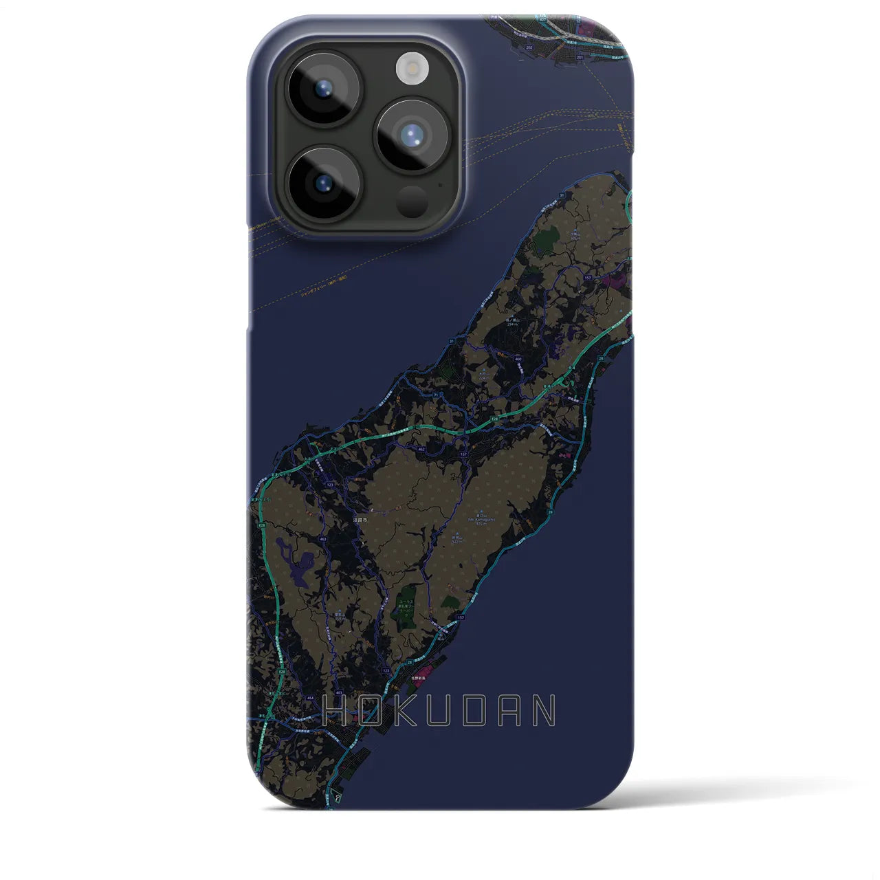 【北淡(兵庫県)】地図柄iPhoneケース(バックカバータイプ)