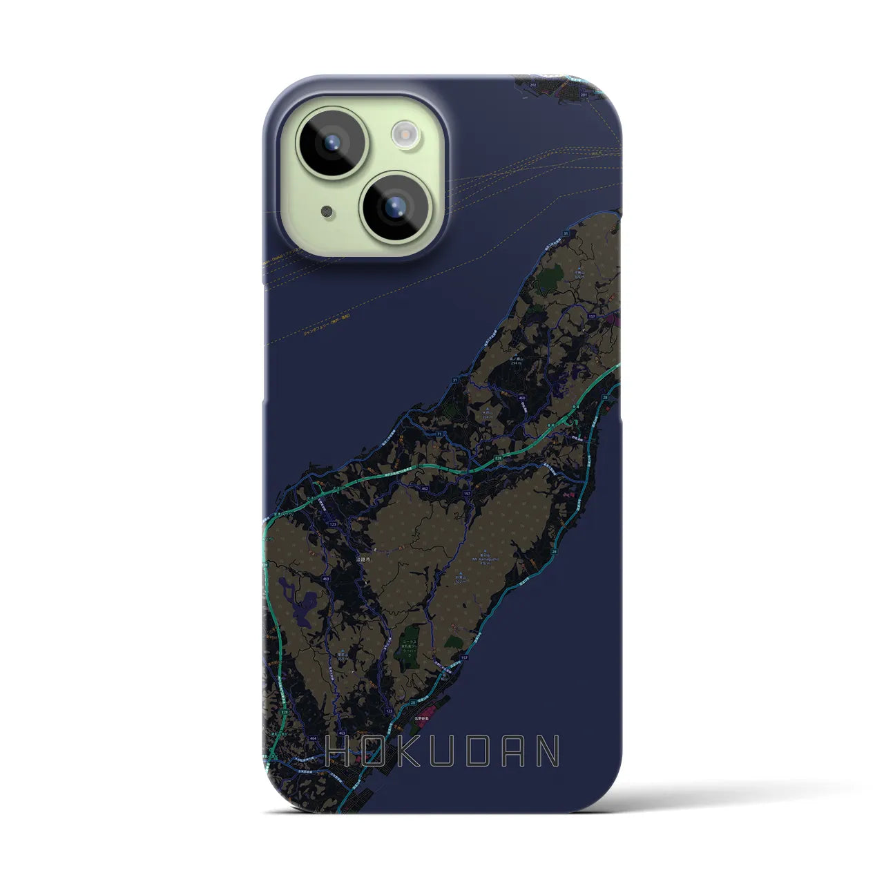 【北淡(兵庫県)】地図柄iPhoneケース(バックカバータイプ)