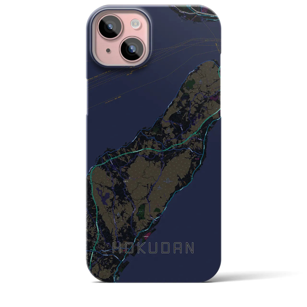 【北淡(兵庫県)】地図柄iPhoneケース(バックカバータイプ)
