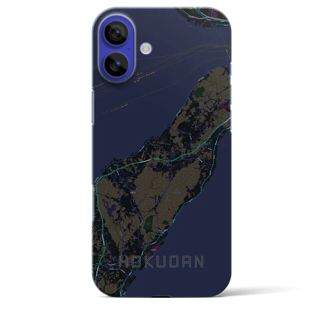 【北淡(兵庫県)】地図柄iPhoneケース(バックカバータイプ)