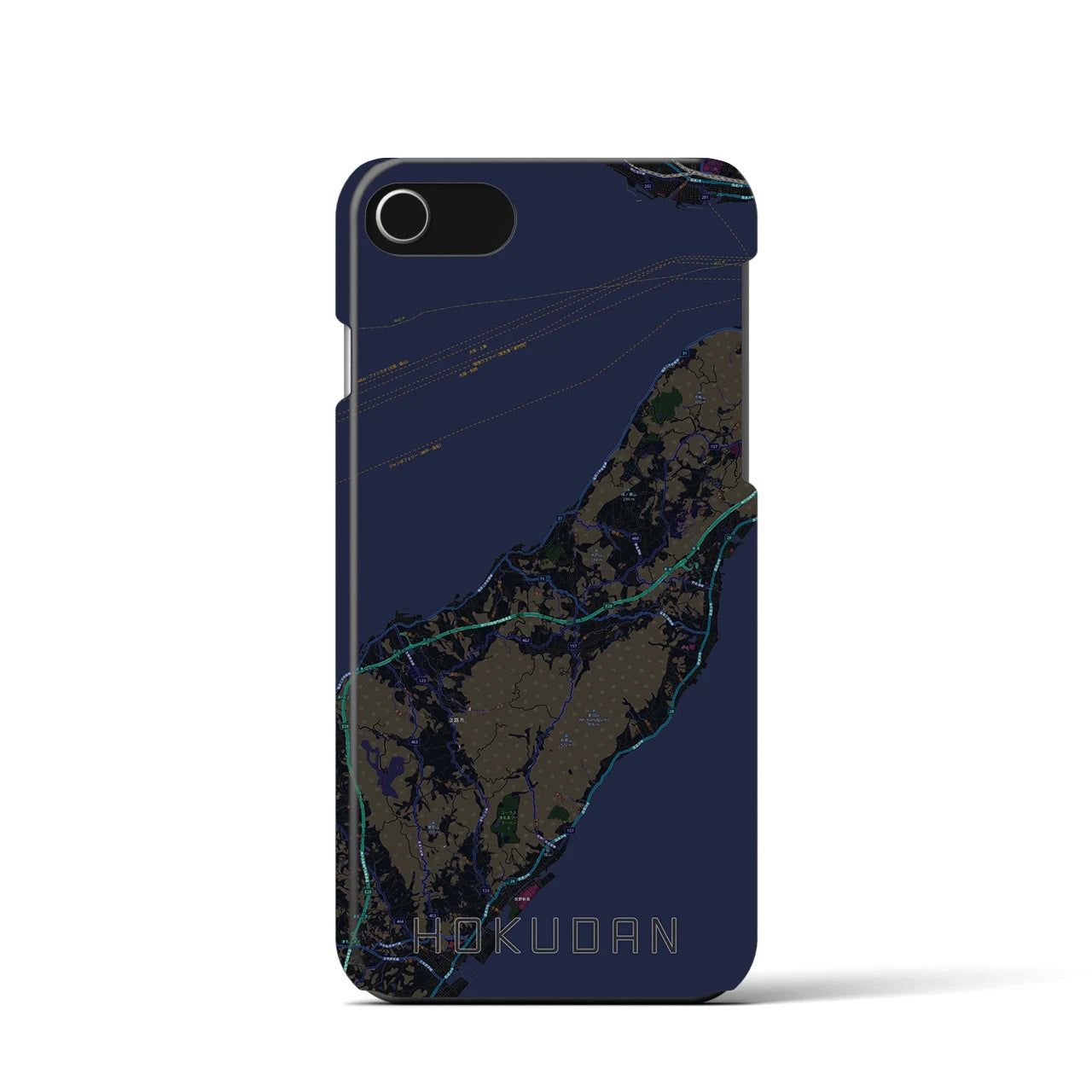 【北淡(兵庫県)】地図柄iPhoneケース(バックカバータイプ)