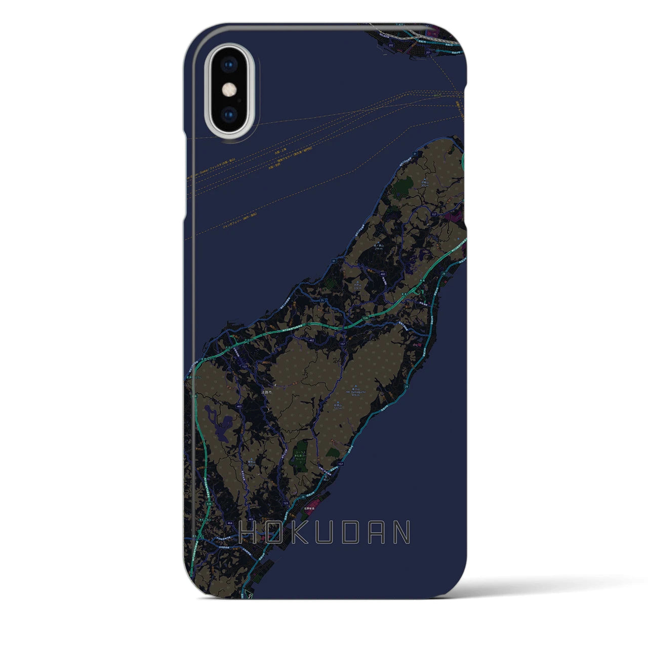 【北淡(兵庫県)】地図柄iPhoneケース(バックカバータイプ)