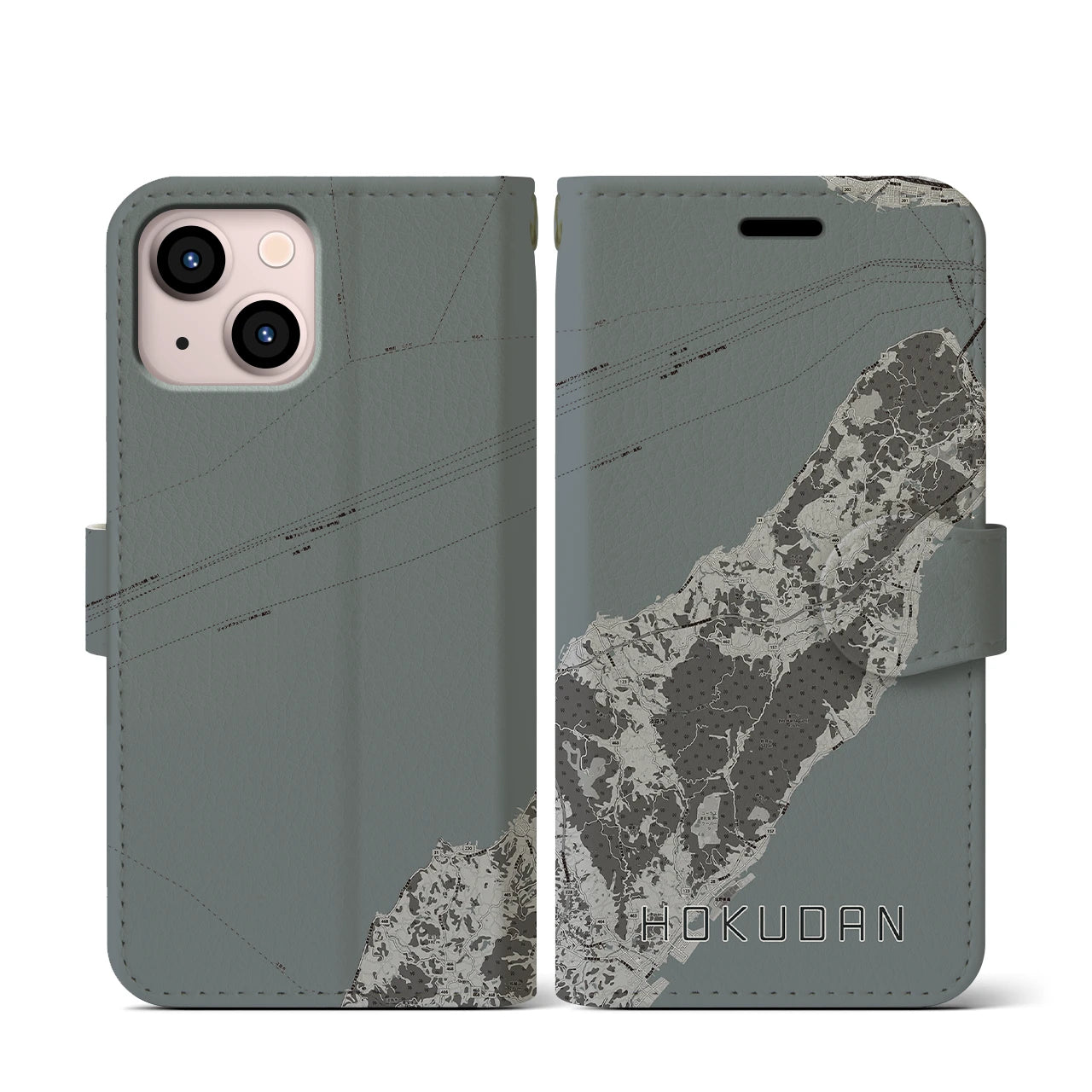 【北淡(兵庫県)】地図柄iPhoneケース(手帳タイプ)