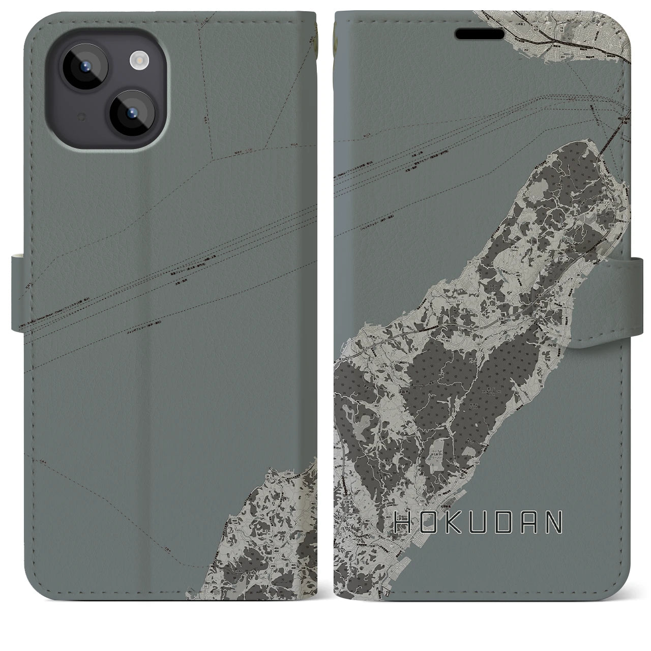 【北淡(兵庫県)】地図柄iPhoneケース(手帳タイプ)