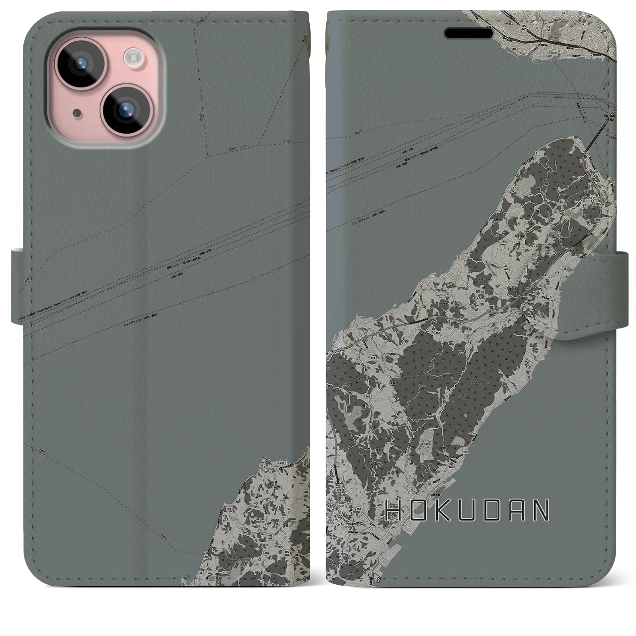 【北淡(兵庫県)】地図柄iPhoneケース(手帳タイプ)