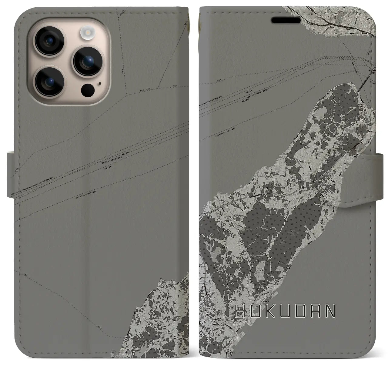 【北淡(兵庫県)】地図柄iPhoneケース(手帳タイプ)