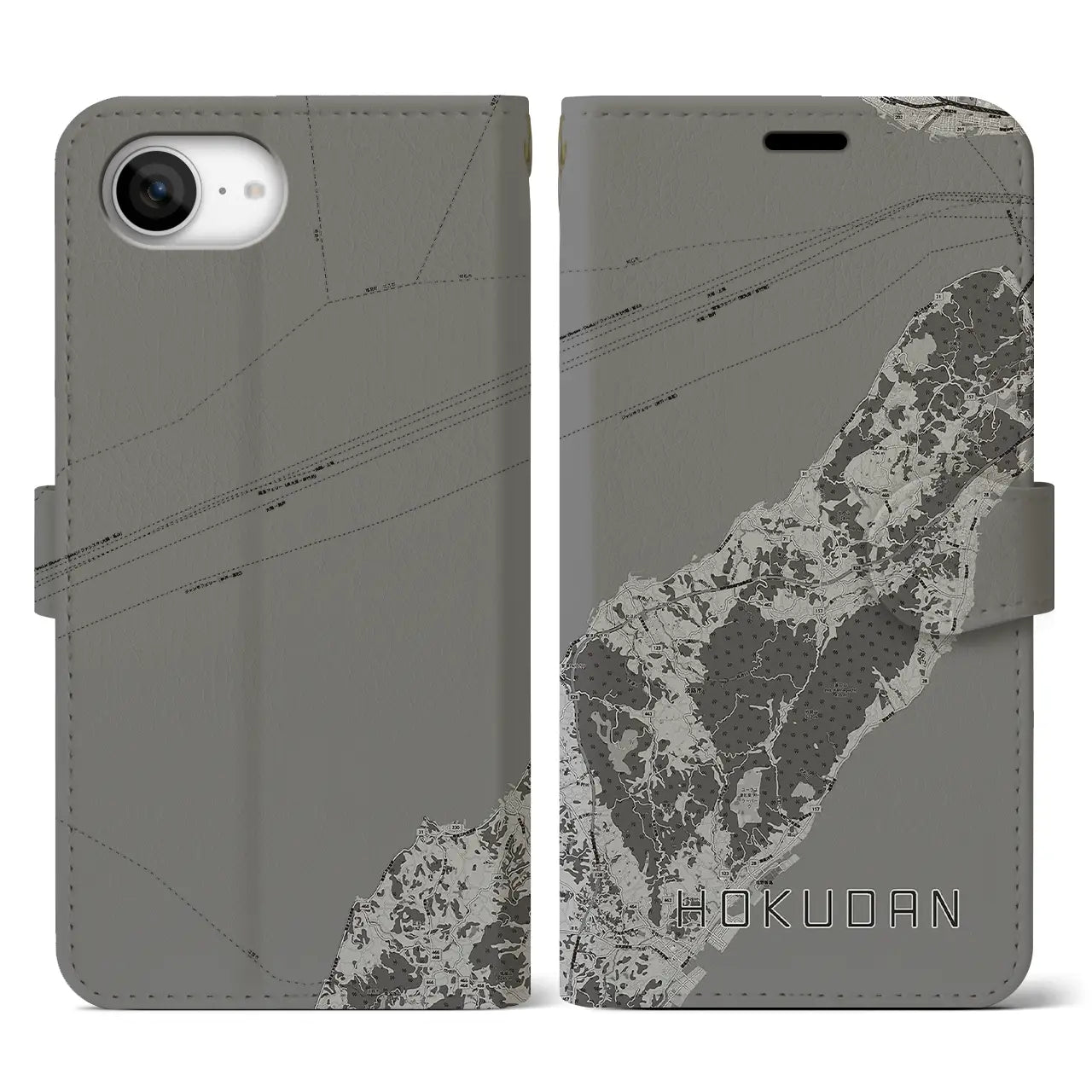 【北淡(兵庫県)】地図柄iPhoneケース(手帳タイプ)