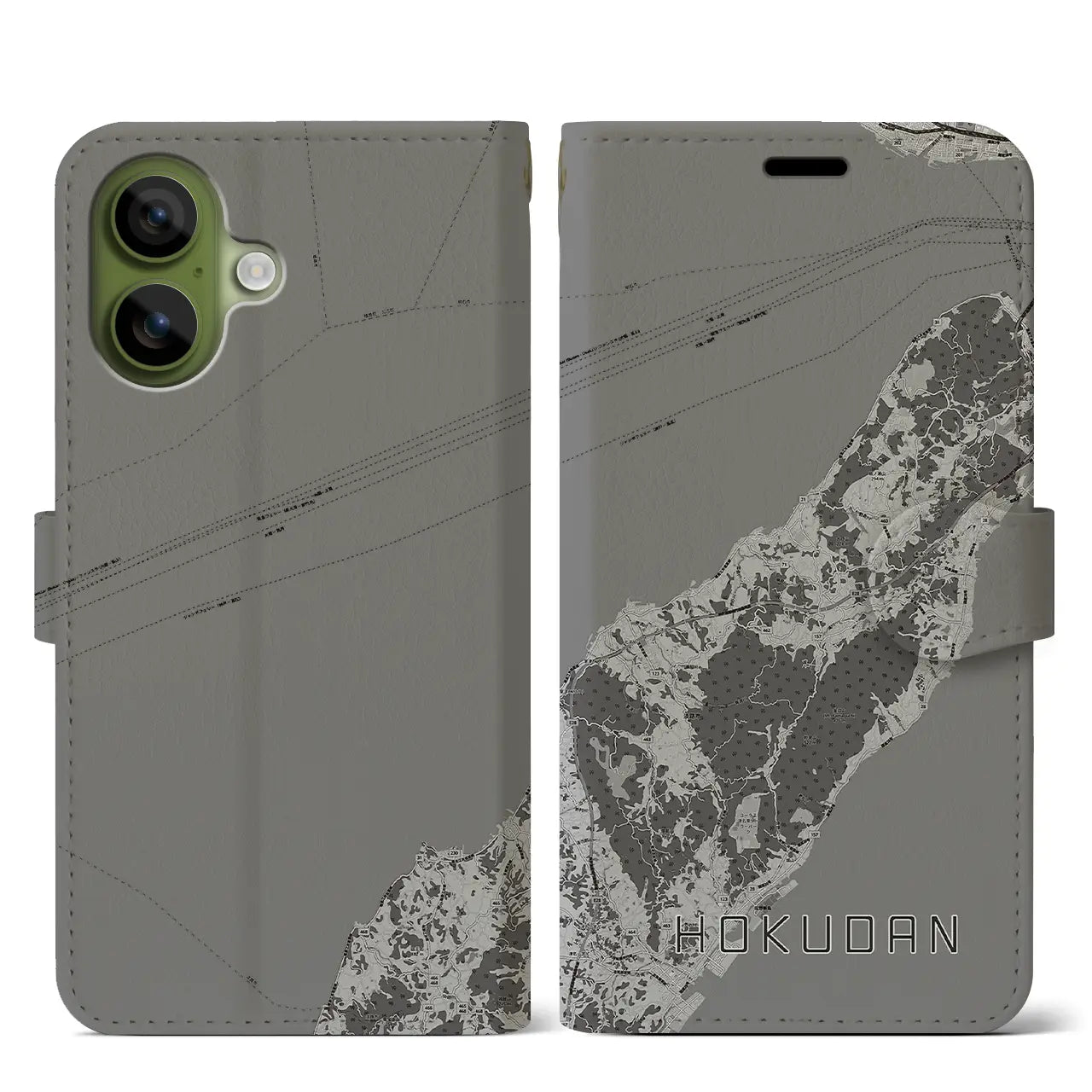 【北淡(兵庫県)】地図柄iPhoneケース(手帳タイプ)