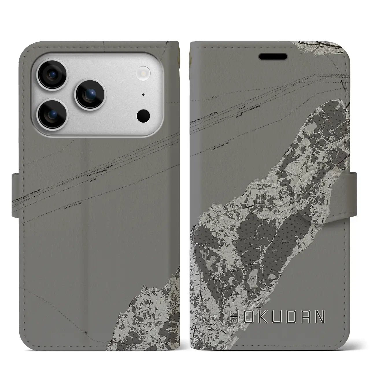 【北淡(兵庫県)】地図柄iPhoneケース(手帳タイプ)