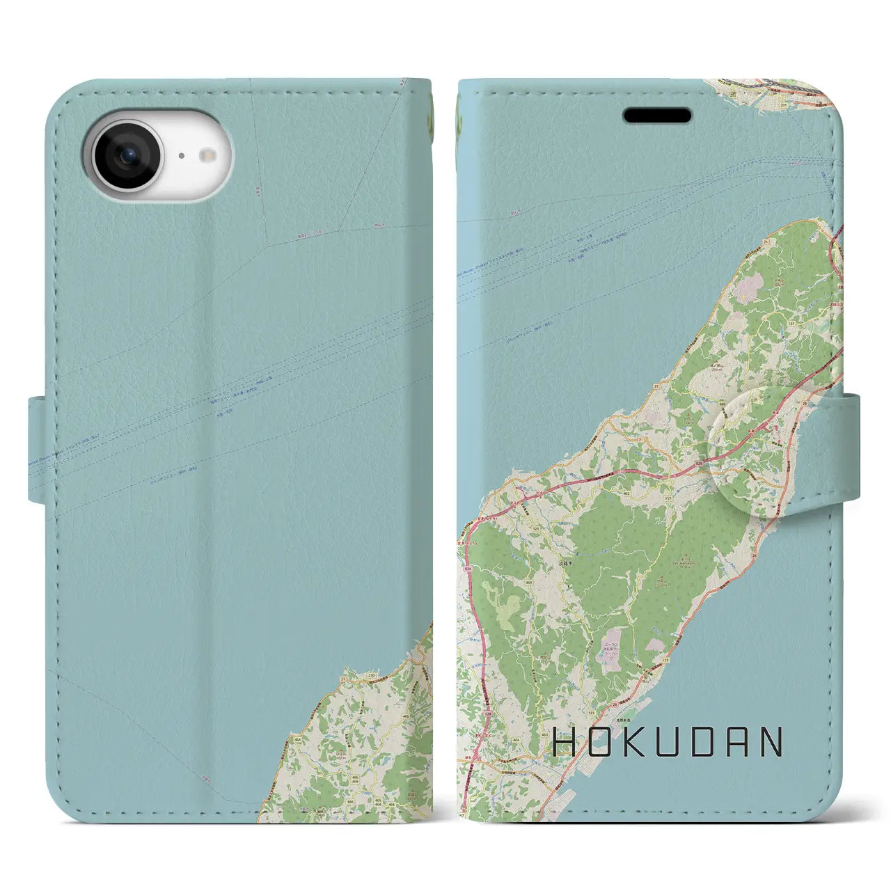 【北淡(兵庫県)】地図柄iPhoneケース(手帳タイプ)