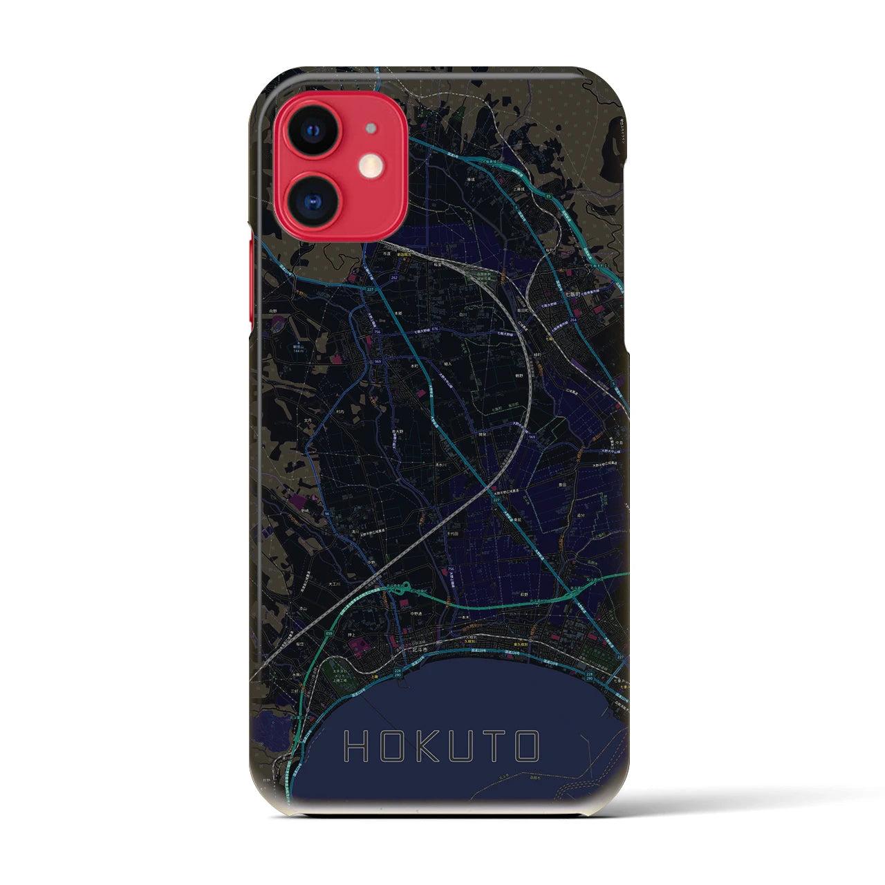 【北斗(北海道)】地図柄iPhoneケース(バックカバータイプ)