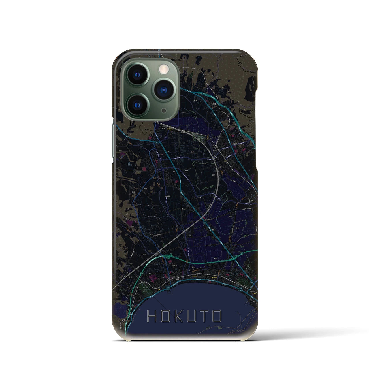 【北斗(北海道)】地図柄iPhoneケース(バックカバータイプ)