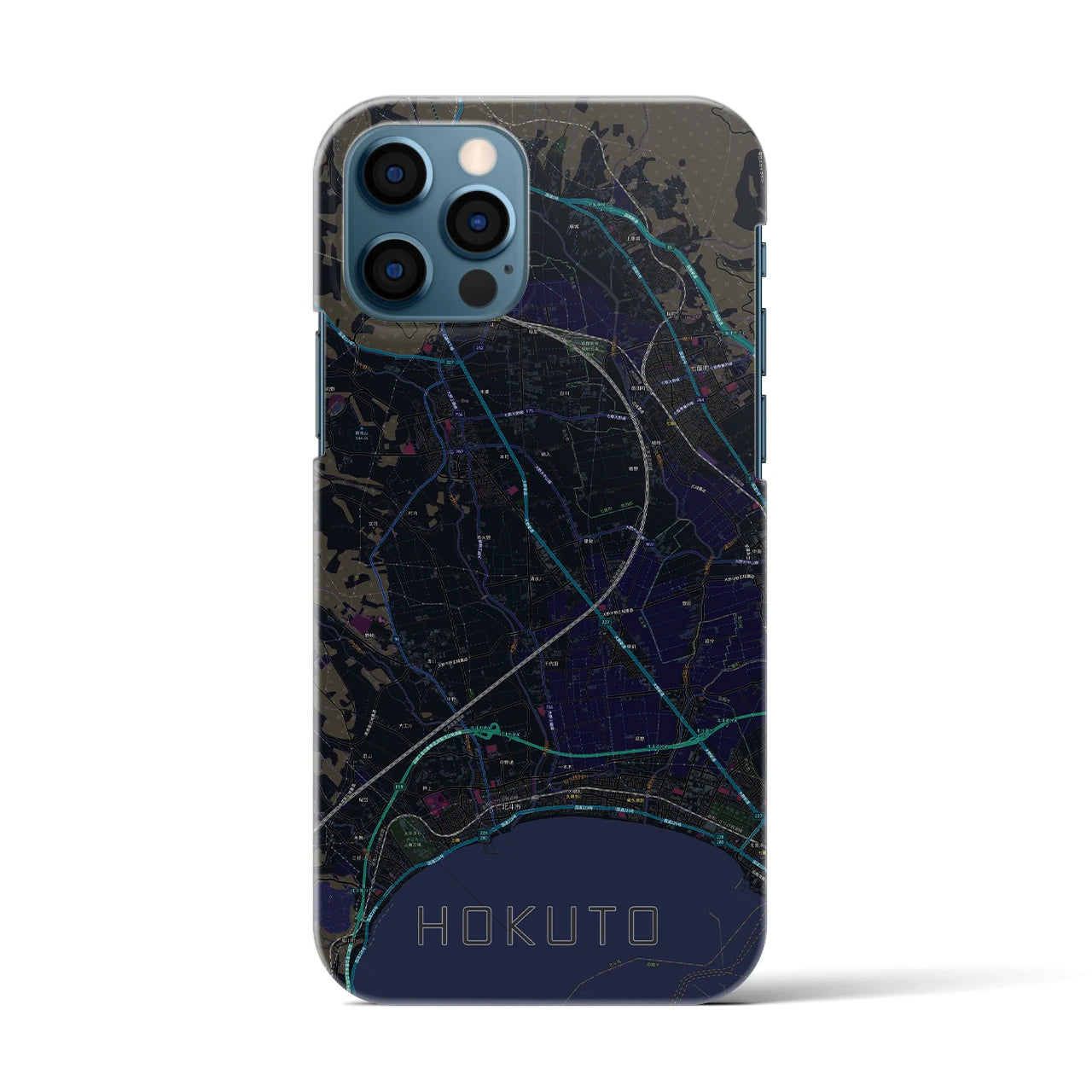 【北斗(北海道)】地図柄iPhoneケース(バックカバータイプ)