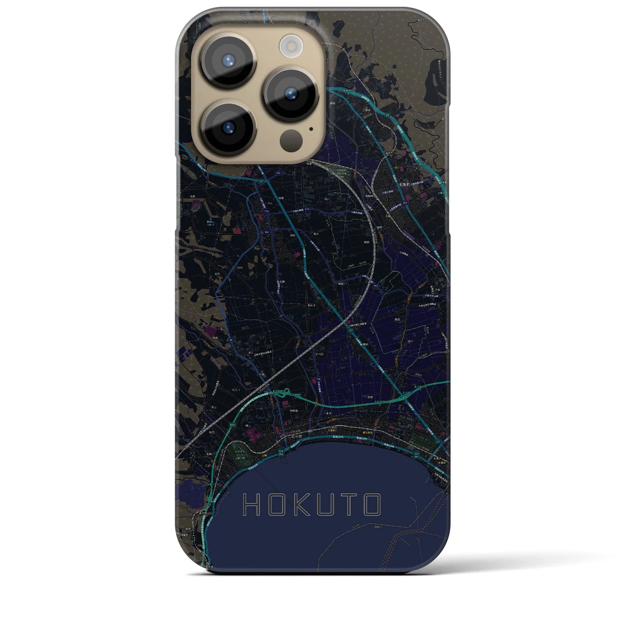 【北斗(北海道)】地図柄iPhoneケース(バックカバータイプ)