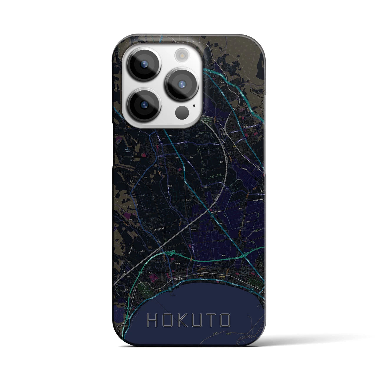 【北斗(北海道)】地図柄iPhoneケース(バックカバータイプ)