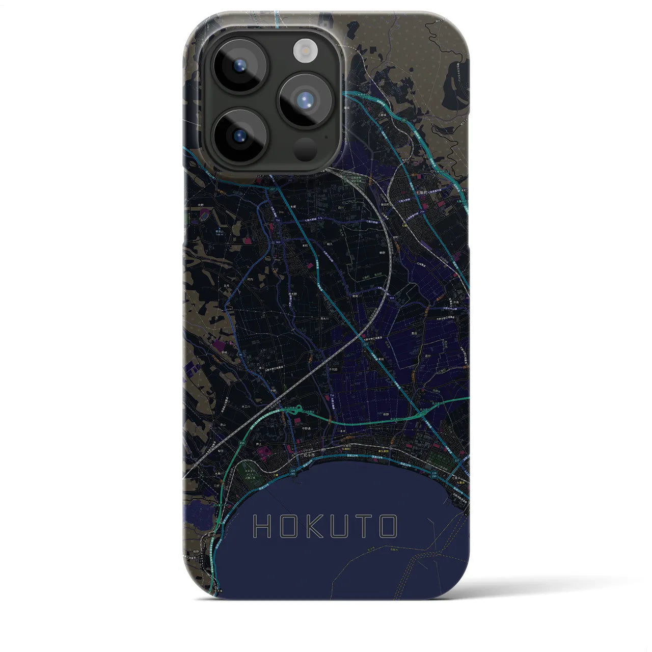 【北斗(北海道)】地図柄iPhoneケース(バックカバータイプ)