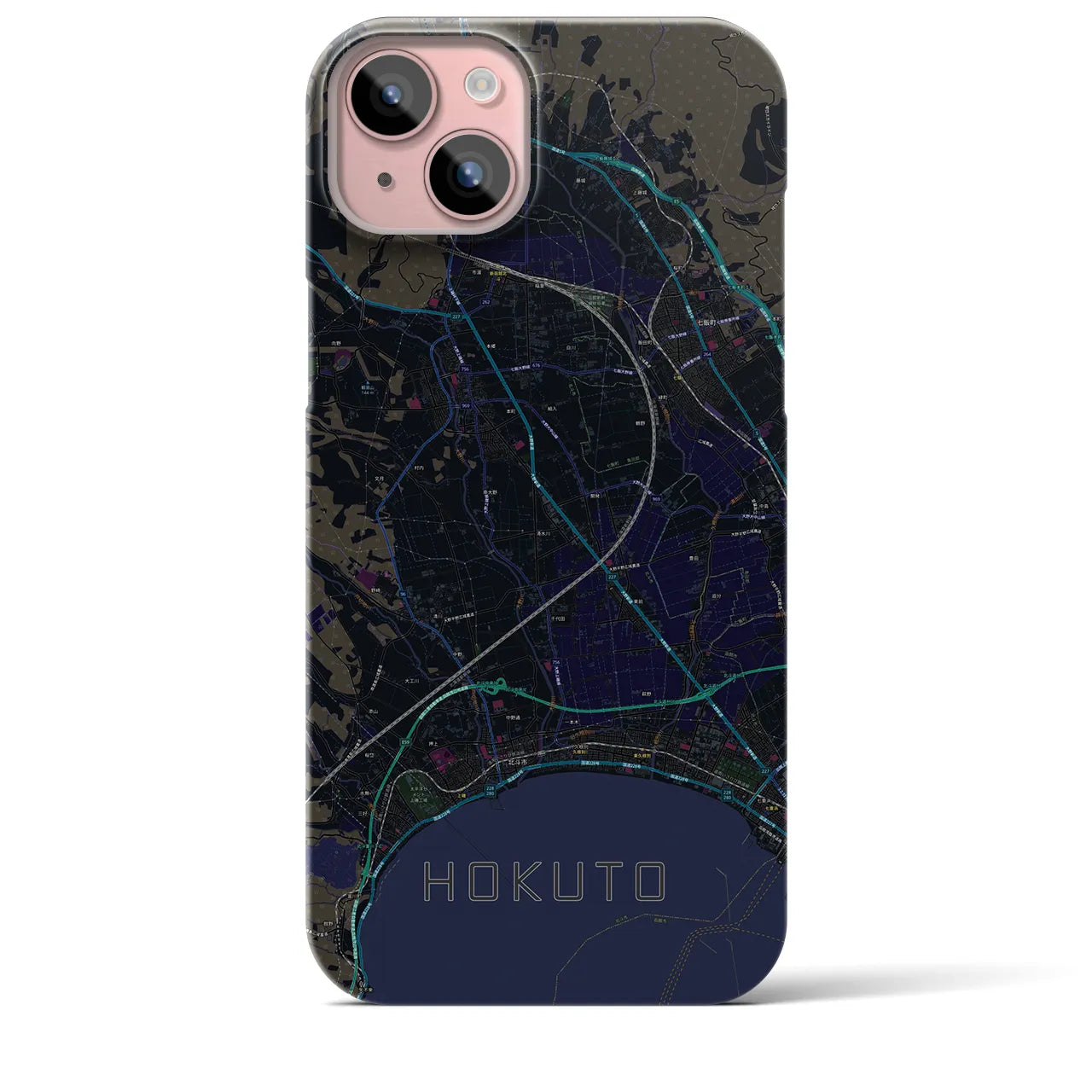 【北斗(北海道)】地図柄iPhoneケース(バックカバータイプ)