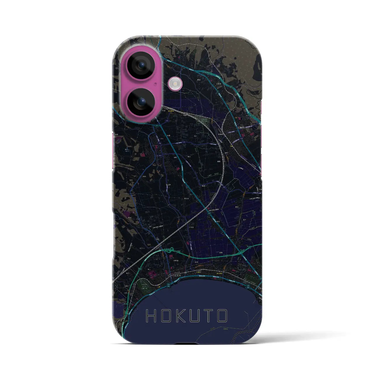 【北斗(北海道)】地図柄iPhoneケース(バックカバータイプ)