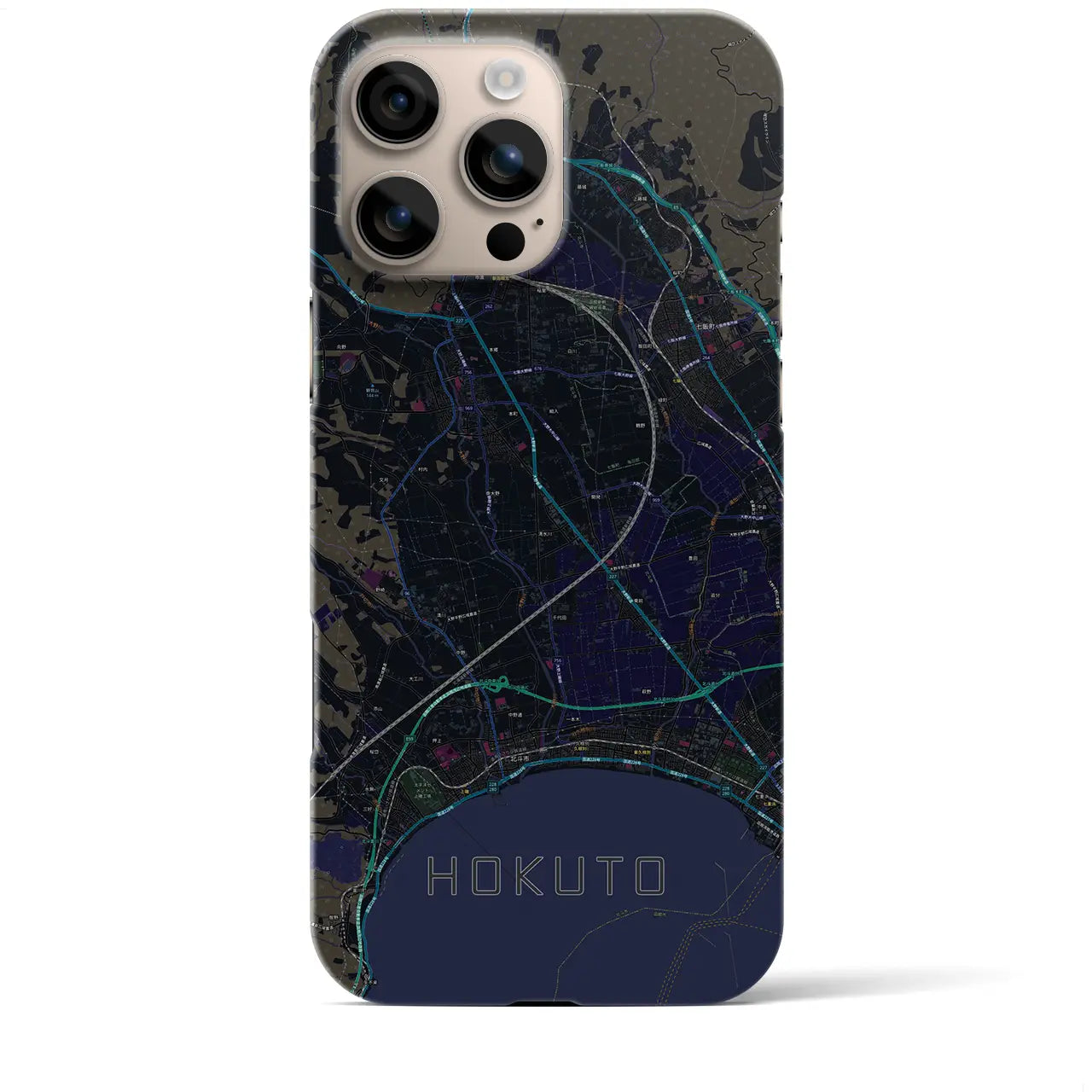 【北斗(北海道)】地図柄iPhoneケース(バックカバータイプ)