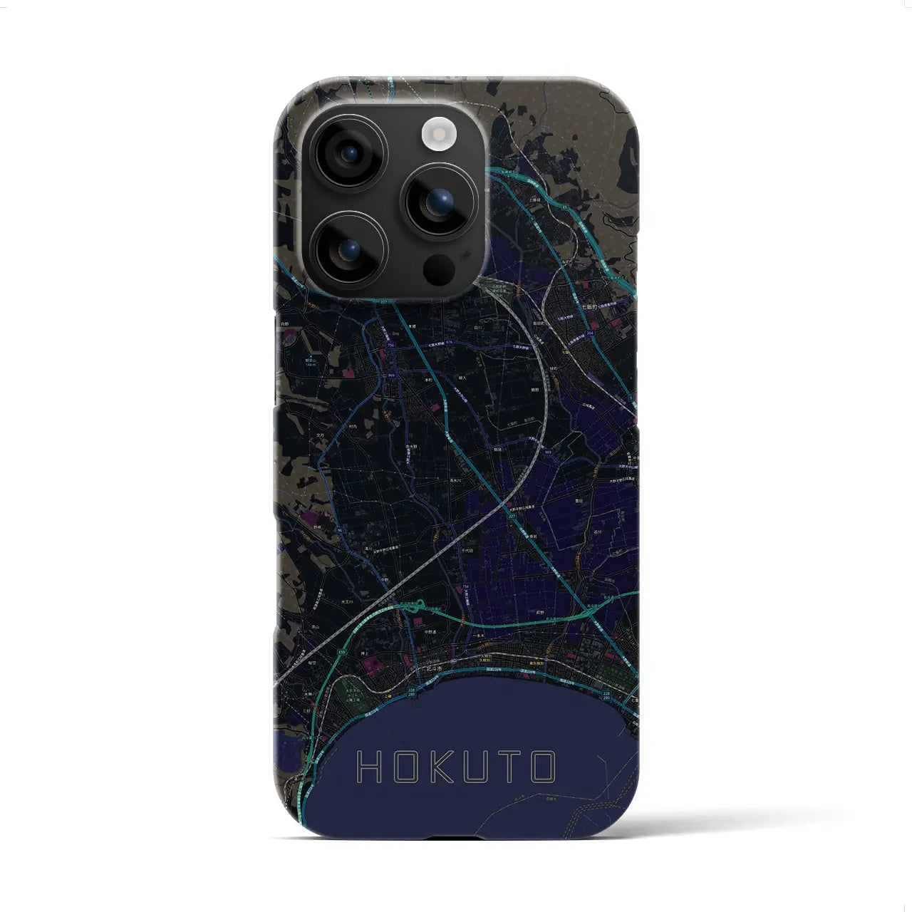 【北斗(北海道)】地図柄iPhoneケース(バックカバータイプ)