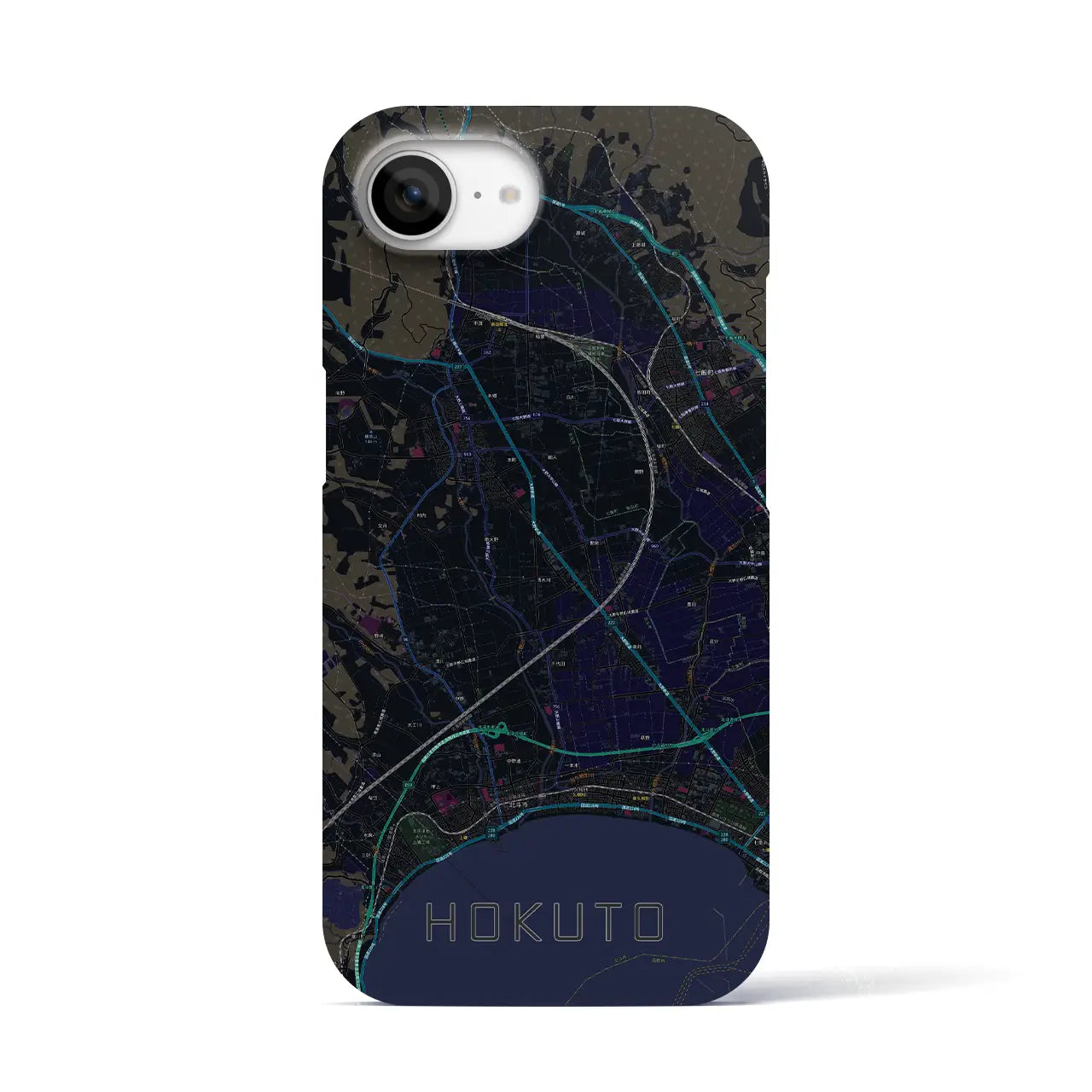 【北斗(北海道)】地図柄iPhoneケース(バックカバータイプ)